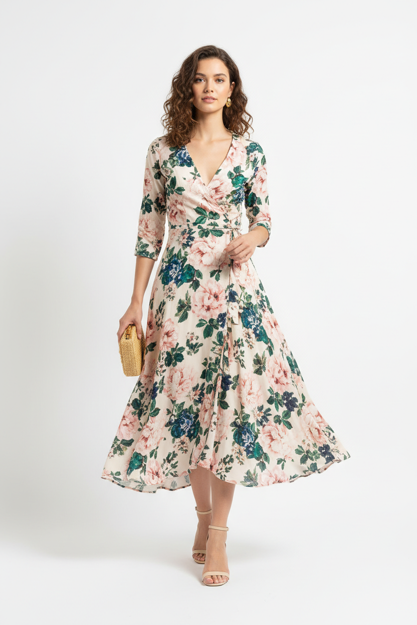 Women's Floral Wrap Dress